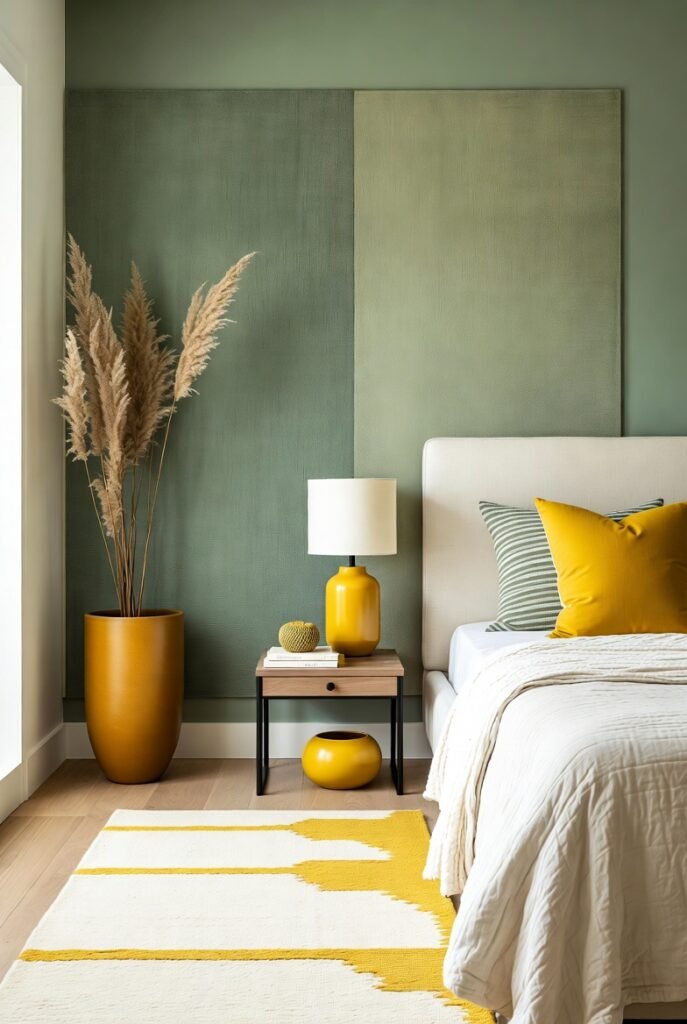 Mustard Yellow and Green